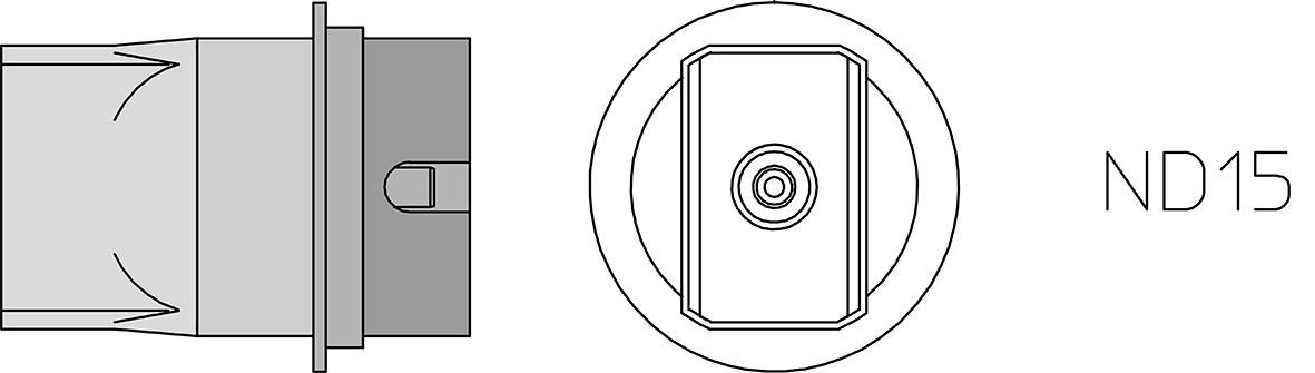 ND 15 Hot air nozzle 19 x 14 mm