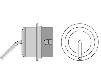 Hot air nozzle ø1.7mmx45° NR02 without vacuum for WHA2000