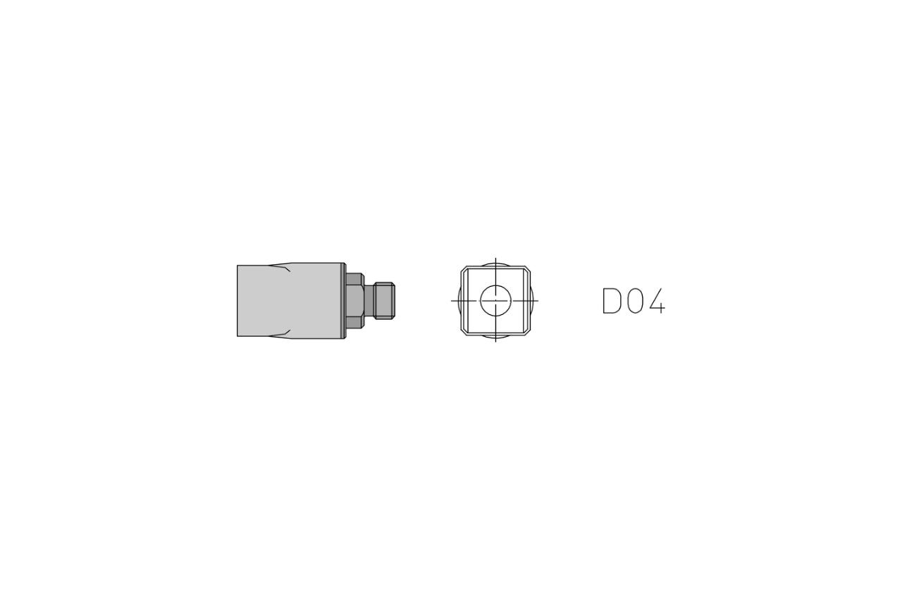 Hot Air Nozzle, Two Sides Heated, with Hot Plate for HAP 1 and HAP 200 Length X:10,5 mm Width Y:10,5 mm