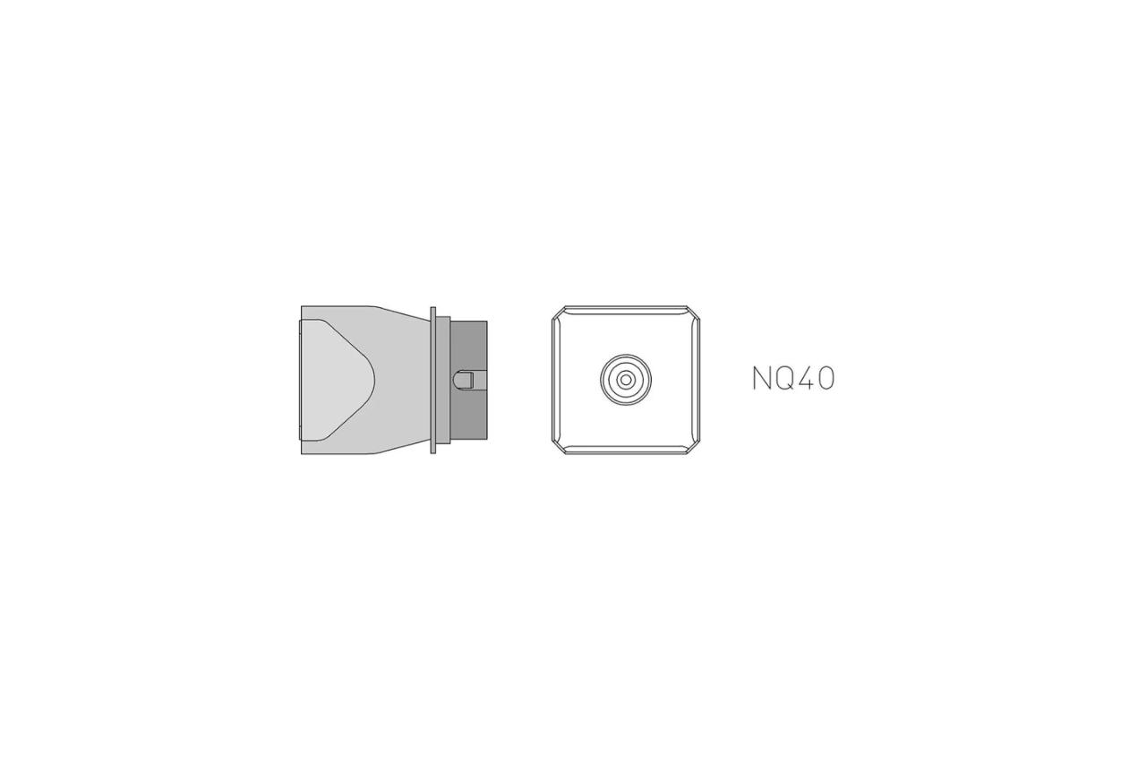 NQ 40 Hot air nozzle 26 x 26 mm, four sides heated (Type NQ)