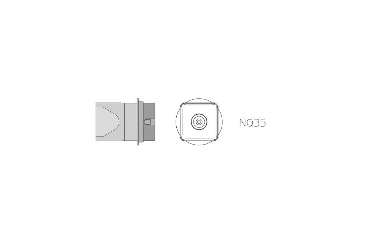 NQ 35 Hot air nozzle 20,5 x 20,5 mm, four sides heated (Type NQ)