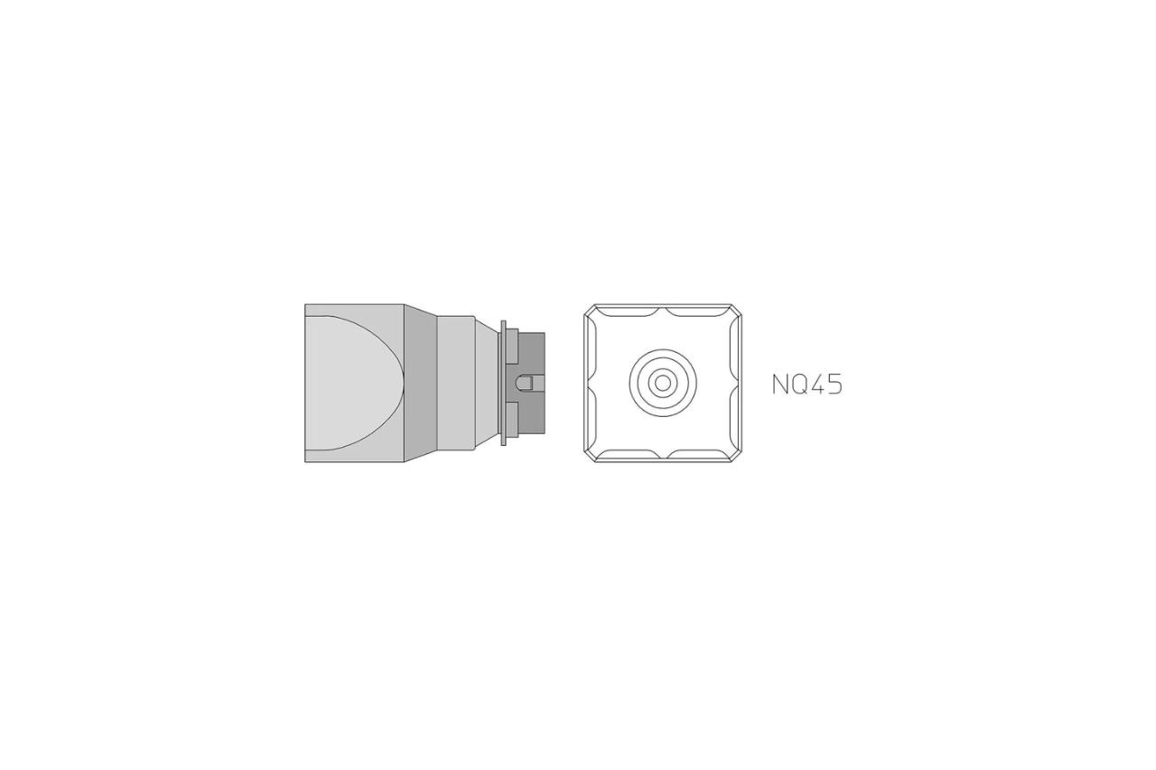 NQ 45 Hot air nozzle 31,3 x 31,3 mm, four sides heated (Type NQ)