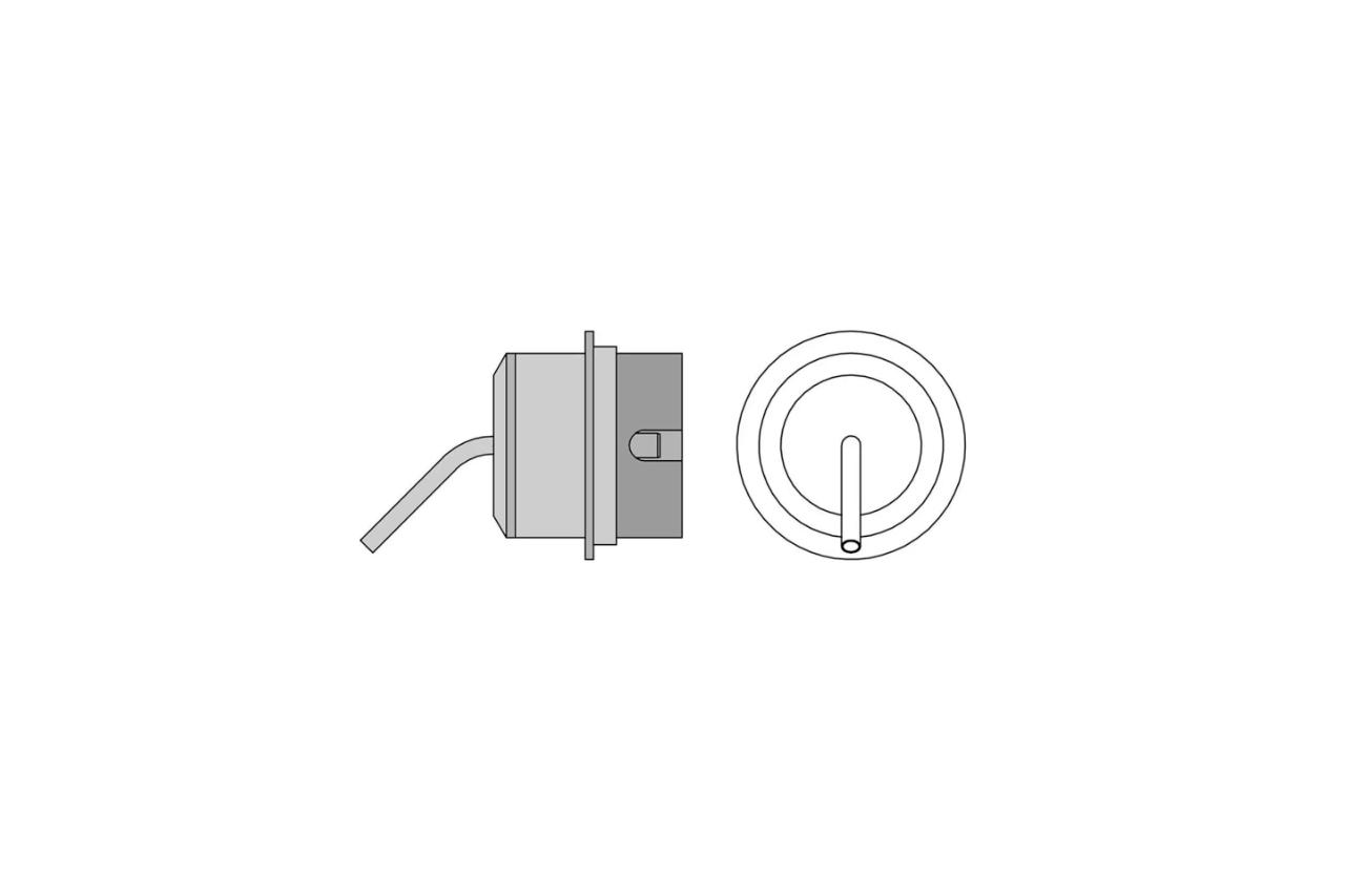 Round nozzle bent, without vacuum Ø 1,7 mm x 45°