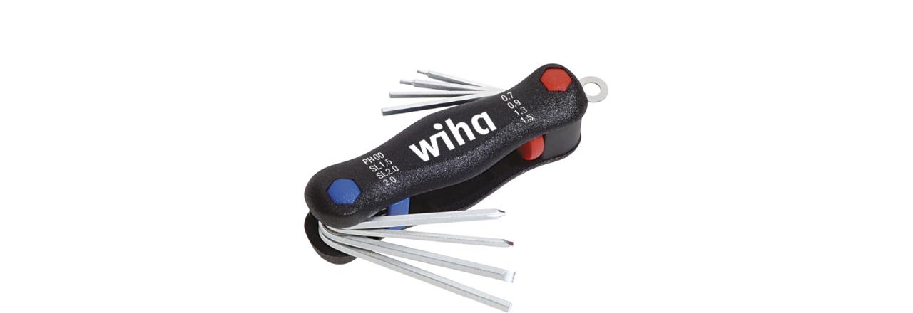 Wiha Multitool Mini PocketStar Notch, Phillips, internal hexagon, with 8 parts in blister pack (27936)