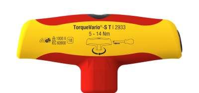 Wiha Torque screwdriver with cross handle TorqueVario®-ST electric 5-14 Nm variable adjustable torque limitation 5 - 14 (43177)