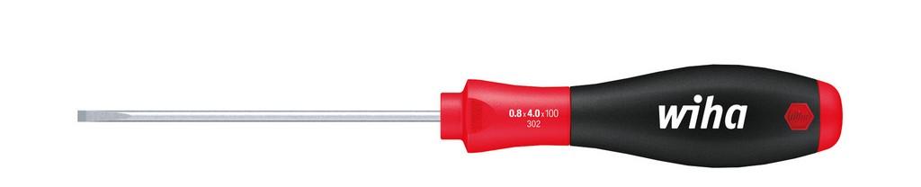 Wiha Screwdriver SoftFinish Straight notch with round blade for deep set screws 3.0 mm x 80 mm (00686)