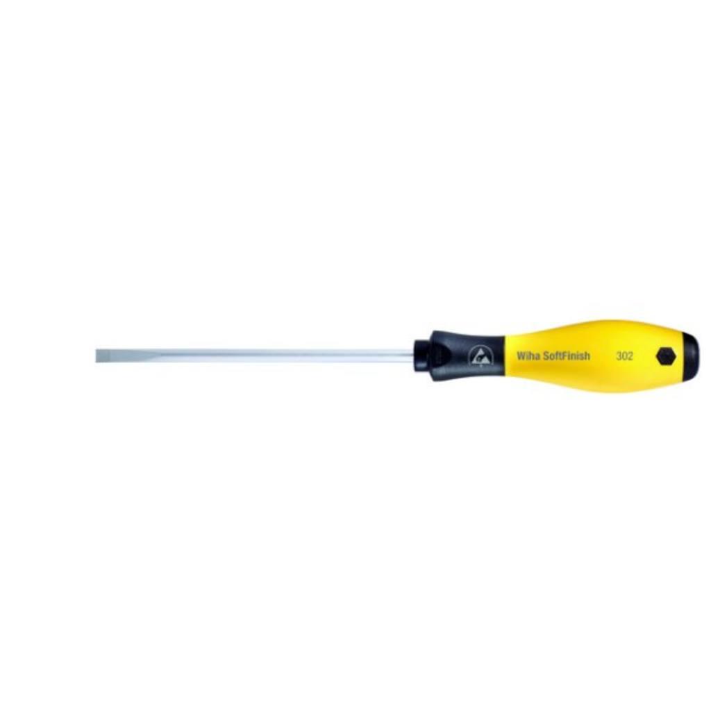 Wiha Screwdriver SoftFinish ESD Straight notch 6.5 mm x 150 mm (08183)