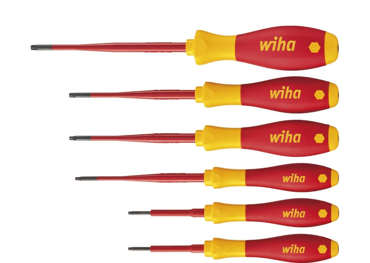 Wiha Screwdriver set SoftFinish electric slimFix TORX® with 6 parts. (36558)