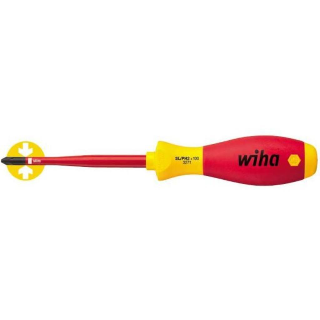 Wiha Screwdriver SoftFinish electric slimFix electric PlusMinus/Phillips SL/PH2 x 100 mm (35503)