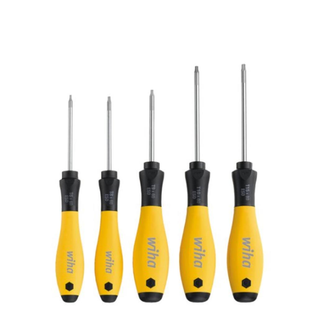 Wiha Screwdriver set SoftFinish ESD TORX® with 5 parts. (27253)