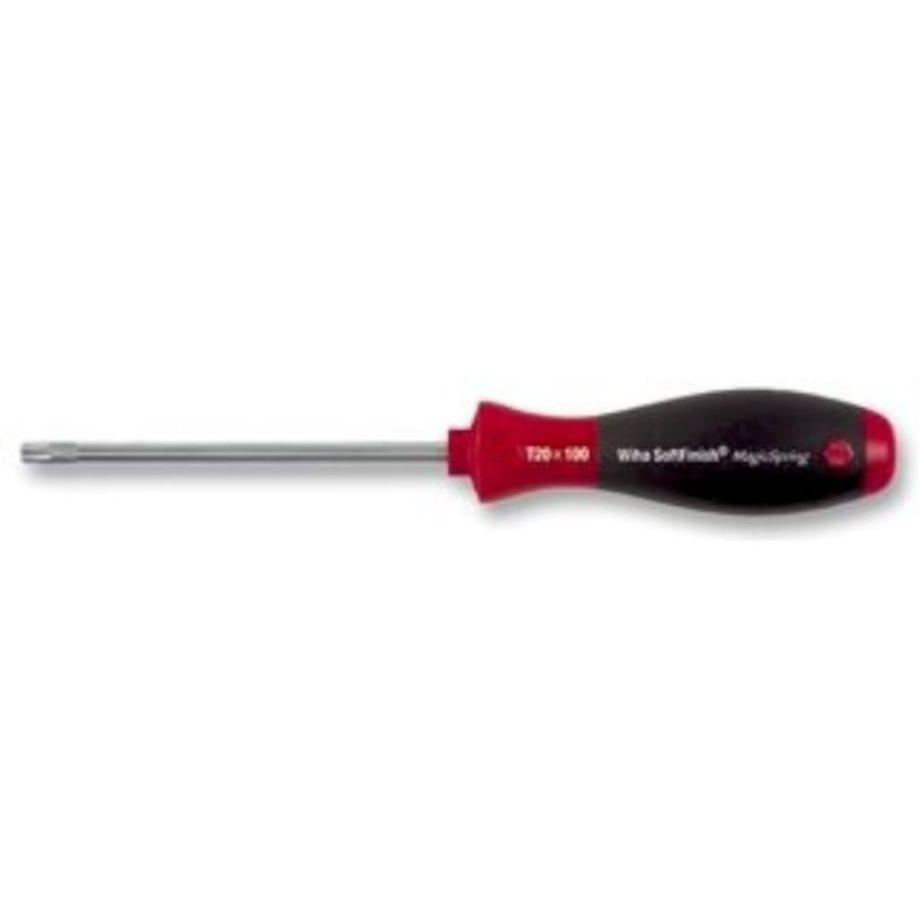 Wiha Screwdriver SoftFinish TORX® MagicSpring® with round blade T20 x 100 mm (27742)