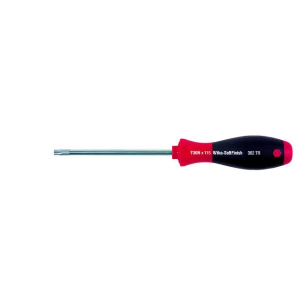 Wiha Screwdriver SoftFinish TORX® Tamper Resistant (with bore) with round blade T7H x 60 mm (03106)