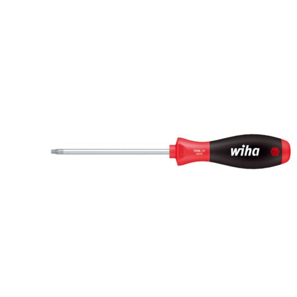 Wiha Screwdriver SoftFinish TORX® Tamper Resistant (with drilling) with round blade T40H x 130 mm (01306)