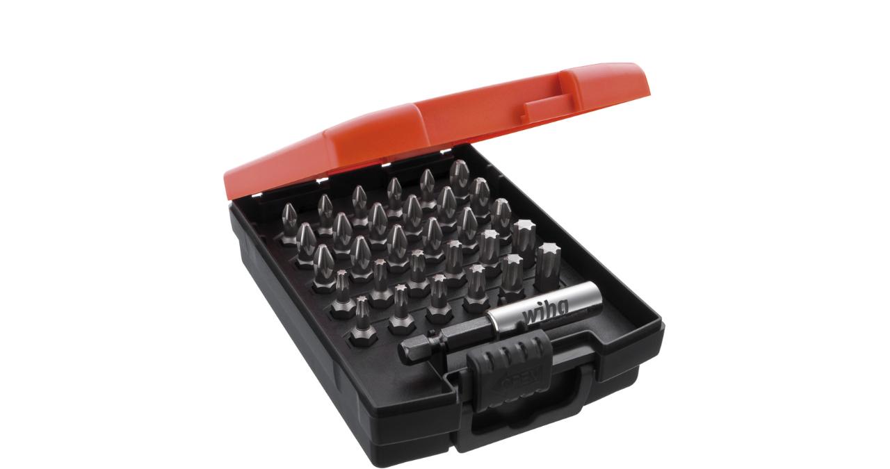 Wiha Bit set standard 25 mm TORX®, Pozidriv, with 32 parts, 1/4” C6.3 incl. box (36310)