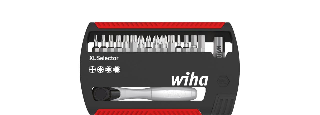 Wiha Bit set XLSelector standard 25 mm mixed, with 18 parts and bit ratchet 1/4 C6,3 (36951)