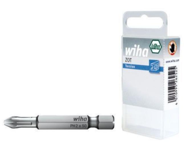 Wiha Bit Set Professional 50 mm Phillips (PH1) with 2 parts, 1/4 E6.3 in box (38676)