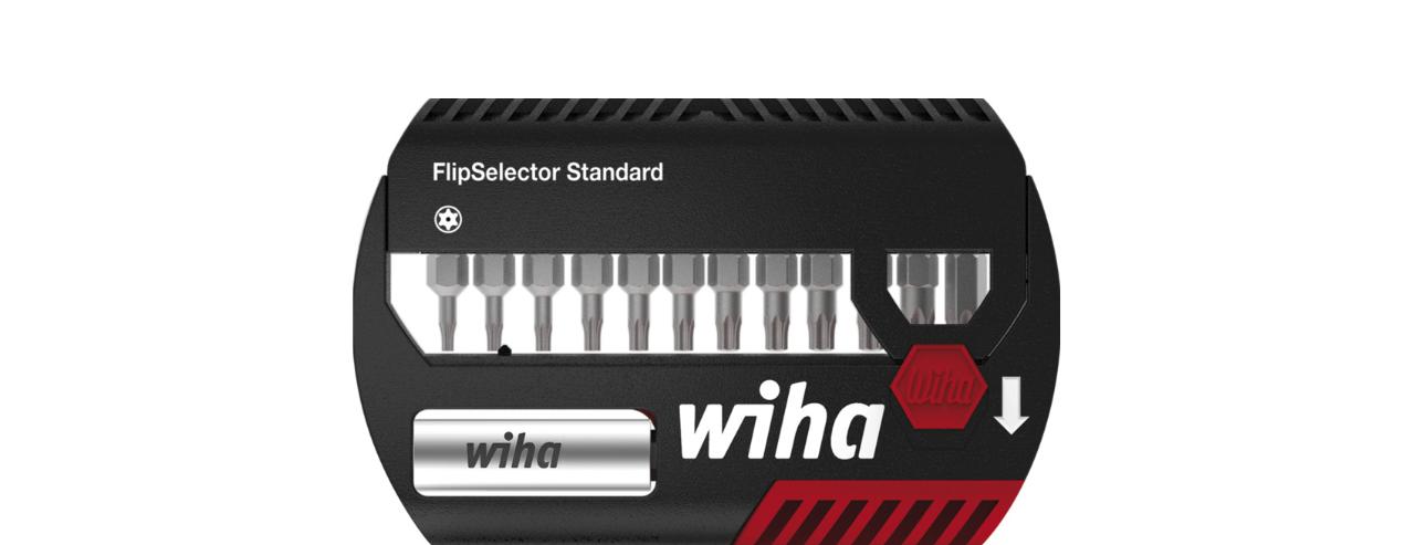 Wiha Bit set FlipSelector standard 25 mm TORX® Tamper Resistant (with bore) with 14 parts, 1/4” C6.3 (39037)