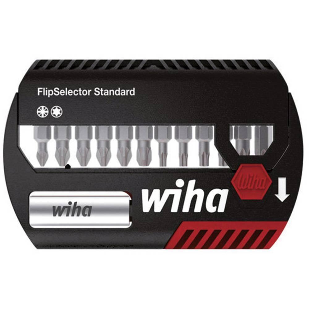 Wiha Bit set FlipSelector standard 25 mm Pozidriv, TORX®, with 14 parts, 1/4” C6.3 (39041)