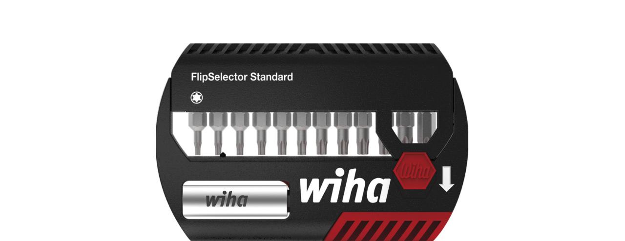 Wiha Bit set FlipSelector standard 25 mm TORX®, with 15 parts, 1/4 C6.3 with belt clip (39056)