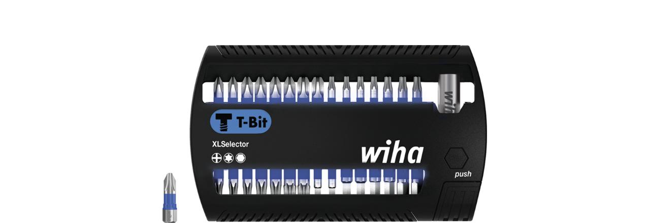 Wiha Bit set XLSelector T-bit 25 mm Phillips, TORX®, hexagon, with 32 parts, 1/4” C6.3 (41830)