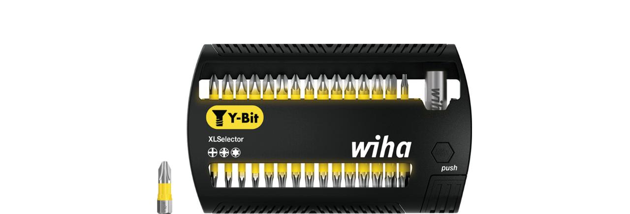 Wiha Bit set XLSelector Y-bit 25 mm Phillips, Pozidriv, TORX®, with 32 parts, 1/4” C6.3 (41832)