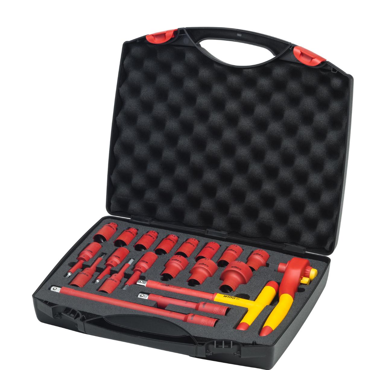 Wiha Ratchet wrench set, insulated, 1/2 21 parts incl. suitcase (43024)