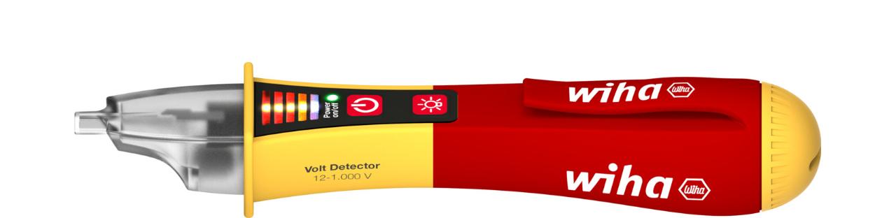Wiha Voltage Tester Volt Detector non-contact, single-pole, 12-1,000 V AC Incl. 2x AAA batteries (43797)