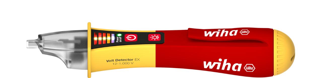 Wiha Voltage tester Volt Detector EX-protected, non-contact, single-pole 12 – 1,000 V AC incl. 2x AAA batteries (44309)