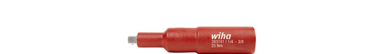 Wiha Square adapter insulated 3/8“ to 1/4 socket wrench (44355)