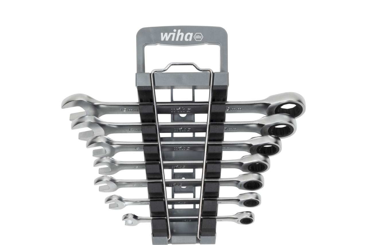 Wiha Ring ratchet/spanner set 8 parts incl. holder (45244)