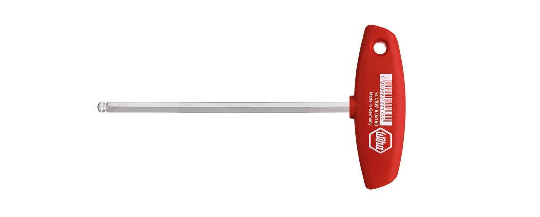 Wiha Pin spanner with cross handle Bright nickel-plated pin spanner with ball head 5.0 mm (04108)