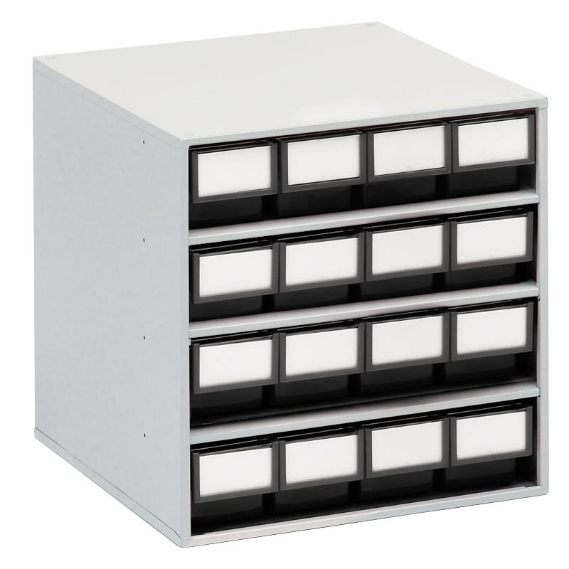 Storage bin cabinet 400x400x395, black ESD