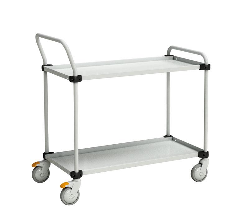 Adjustable TRTA 2-shelf trolley ESD 1090x630x1020