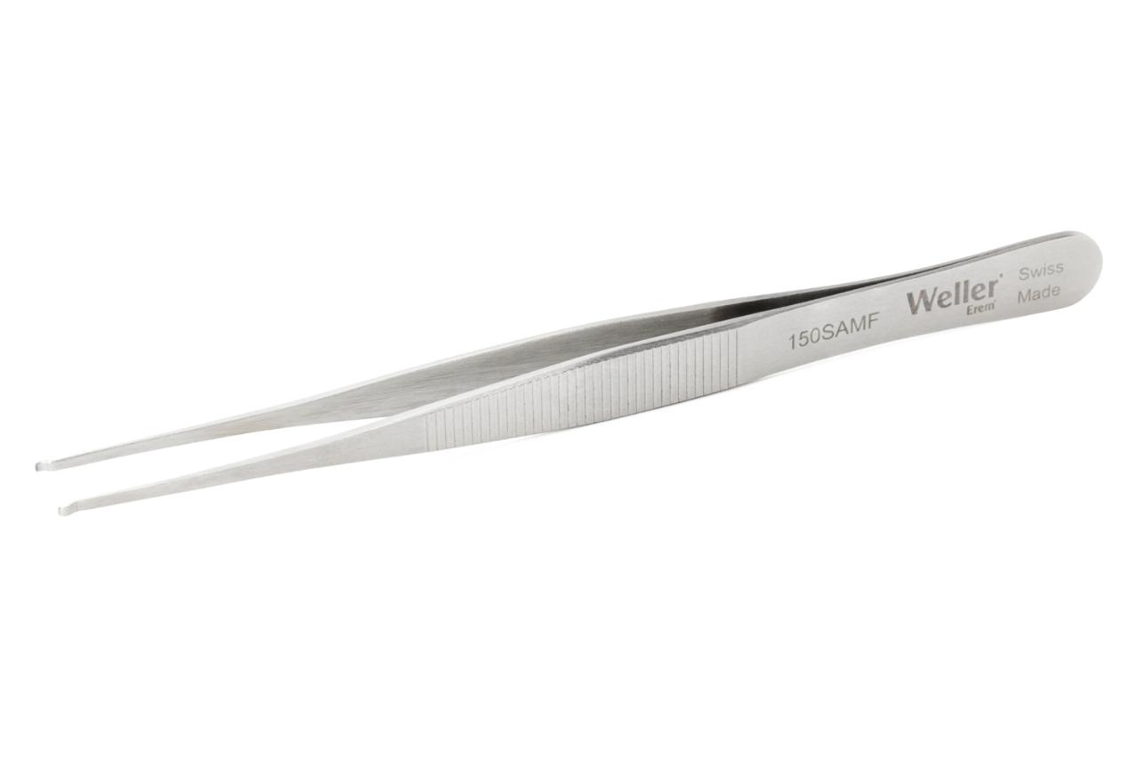 SMD tweezers with round, very narrow tips, dia. 1.2 – 2.5 mm/ .047 – .098 Inch.