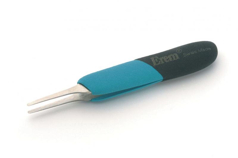 Ergonomic precision tweezers with straight, flat and rounded tips for simple gripping jobs. Tip width 2 mm/.078 Inch.