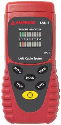 Amprobe LAN-1 network cable tester Twisted pair cable tester Black, Red