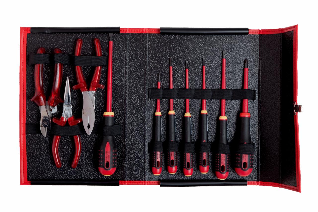 VDE-insulated electrician's tool set 10 parts