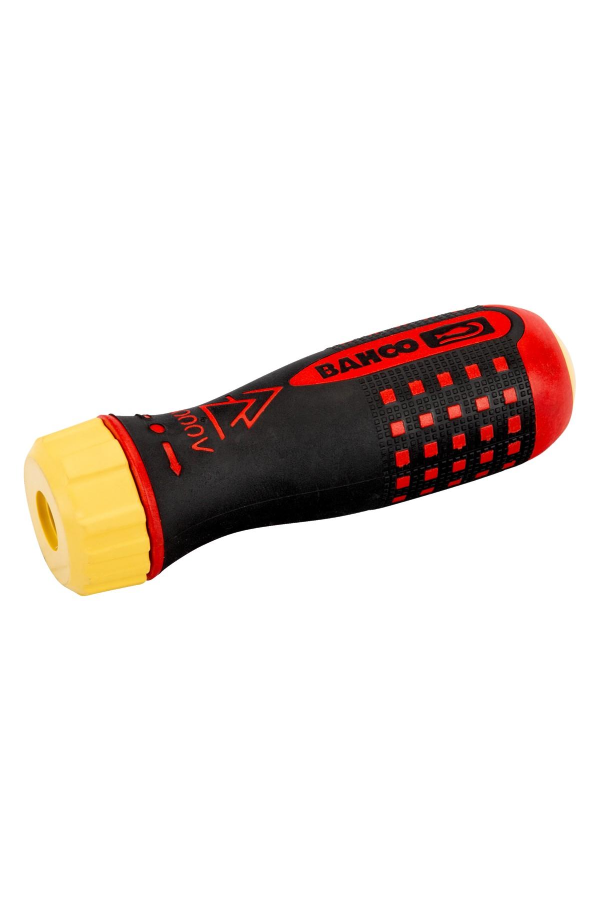 Insulated ratchet screwdriver with two-component handle