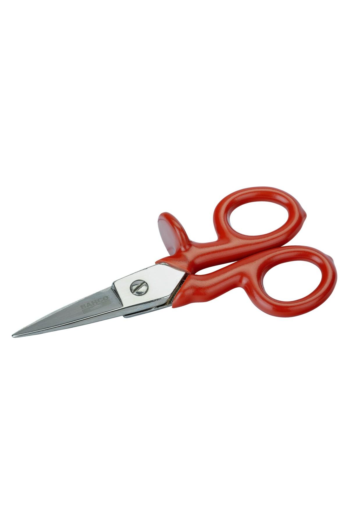 VDE-Insulated electrician's scissors with finger protection