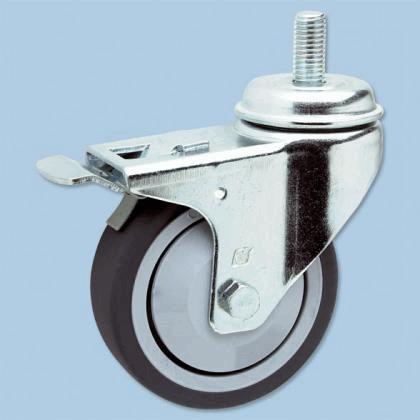 ESD wheels w / thread mounting / brake 75 x 25 mm