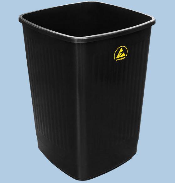 ESD Waste container PP black 50 liters