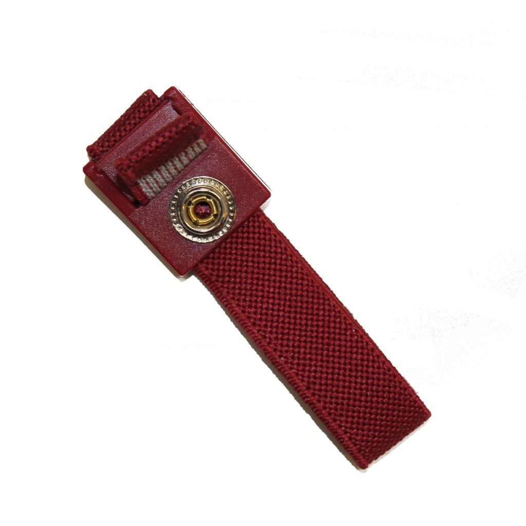 Wristband red allergy venl. adjustable w / 10mm male push button