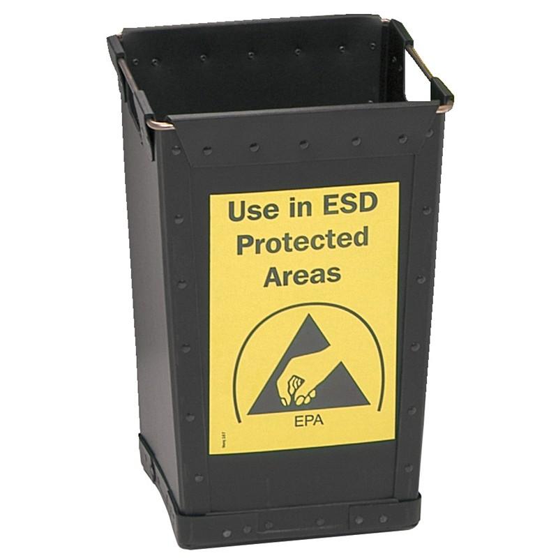 DESCO 239210 trash can Square Fibreboard Black