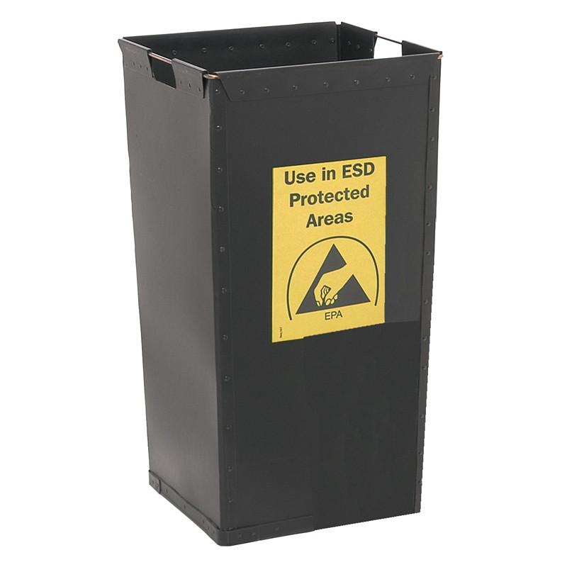 DESCO 239215 trash can Square Fibreboard Black