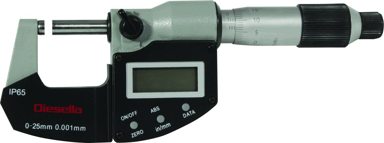 Diesella Digital Micrometer IP65 0-25 x 0,001 mm