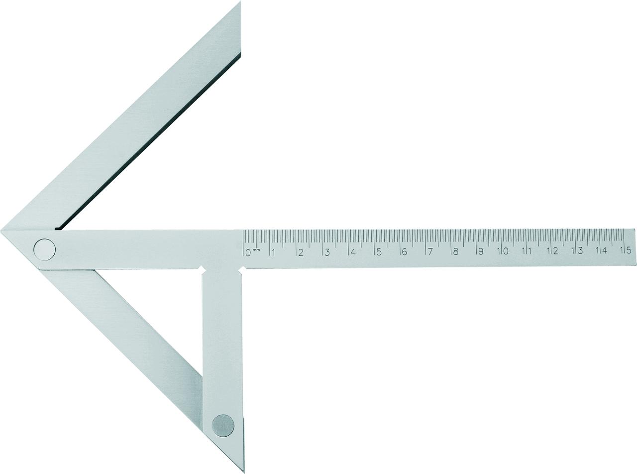 Diesella Central Gauge 200 x 150 mm protractor Triangle