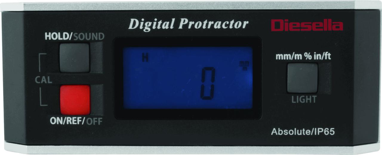 Diesella Digital Protractor IP65 4x90° with big LCD display
