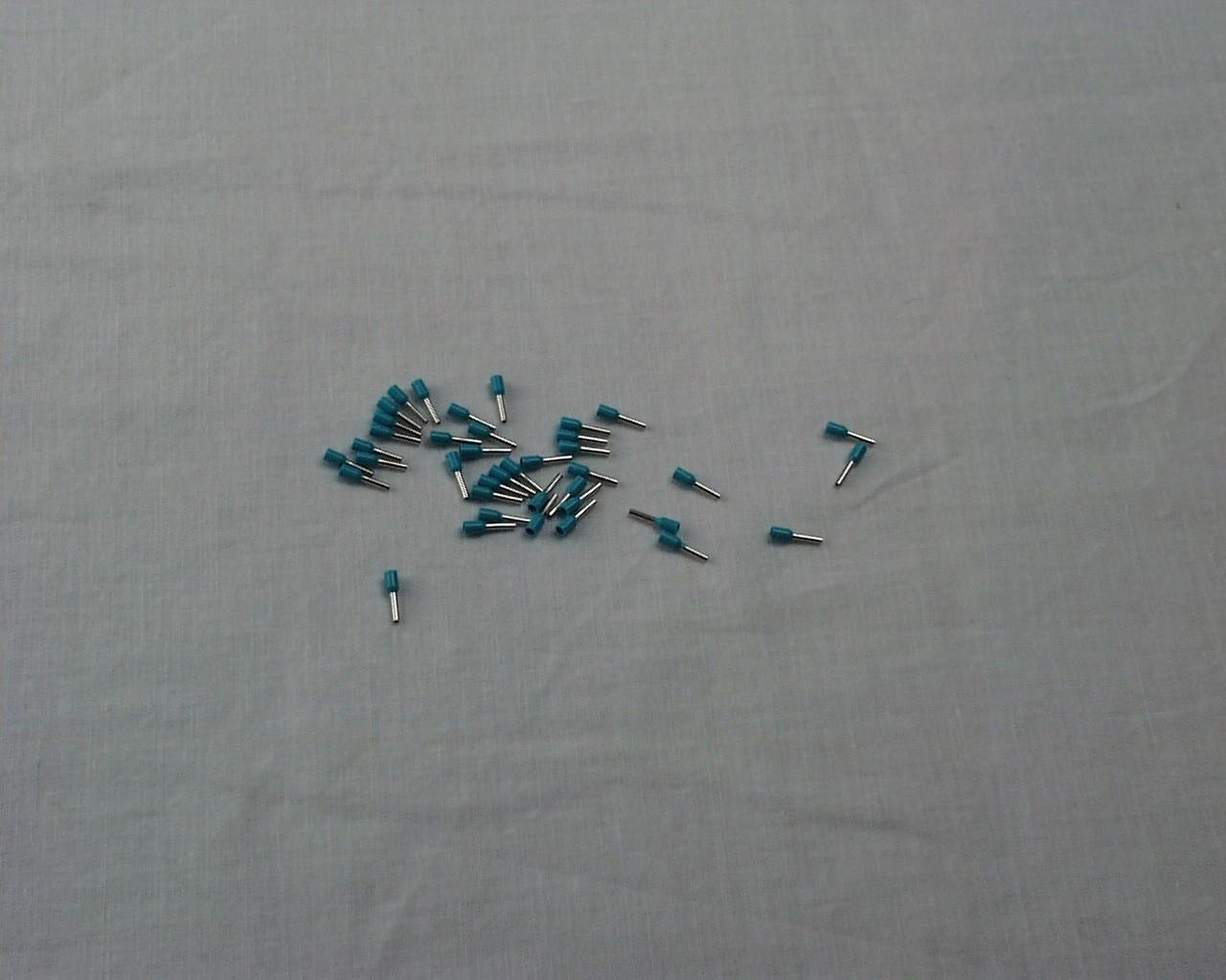 Terminal tube insulated turquoise 0.34mm²-L8mm; Bag w / 500pcs.
