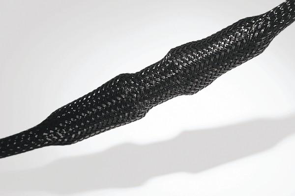 Braided sock black Ø4-11mm; rl.a 400 m
