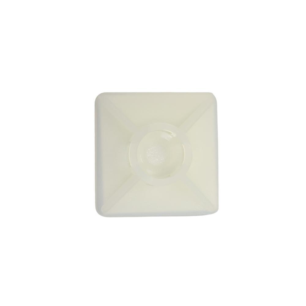 Anchor plate self-adhesive white 26.5x26.5mm